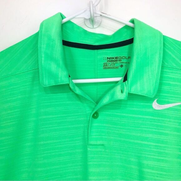 Nike Golf Lime Green Standard Fit Dri Fit Polo Shirt - Picture 2 of 10